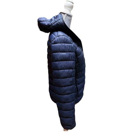 SAVE THE DUCK Ultra Light Hooded Puffer Jacket Blue Size 1 / Small - Picture 2 of 8